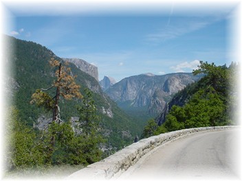 Photo of 1st view of Yosemite Valley from Hwy. 41